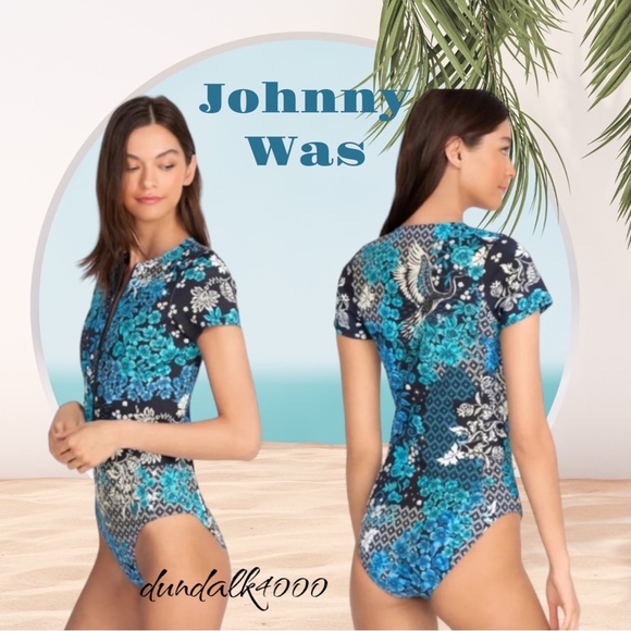 Johnny Was Swim Nwt Johnny Was Fly Neoprene Rash Guard One Piece
